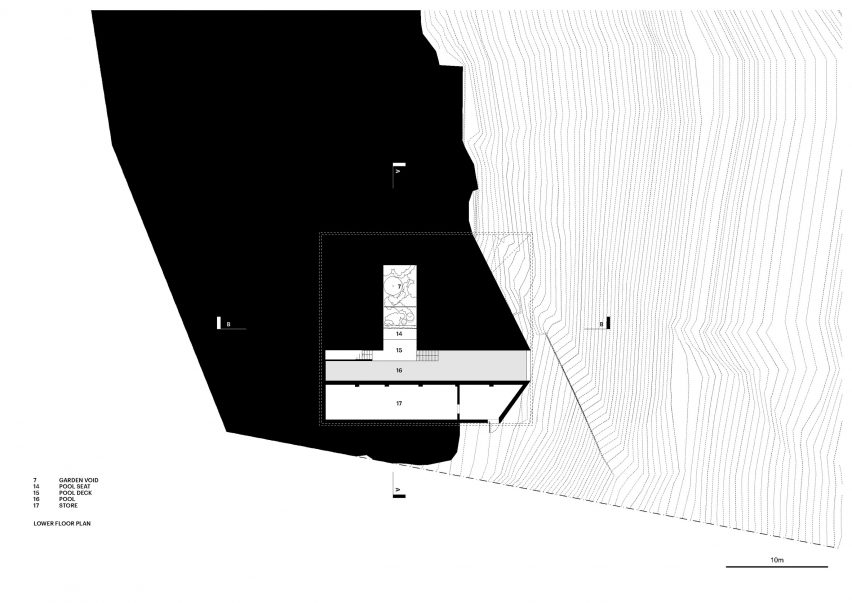 Lower ground floor plan of Federal House by Edition Office