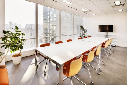 Cybernet headquarters meeting room