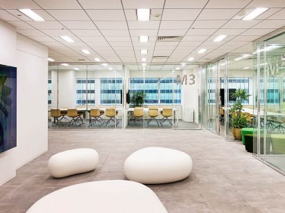 Cybernet headquarters lobby