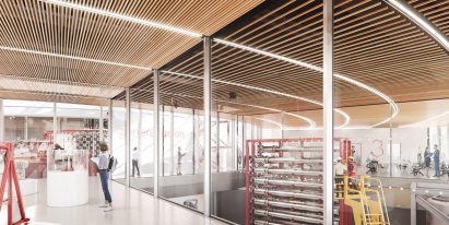 A viewing platform in the Fusion Demonstration Plant