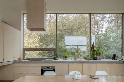 The home has a large kitchen