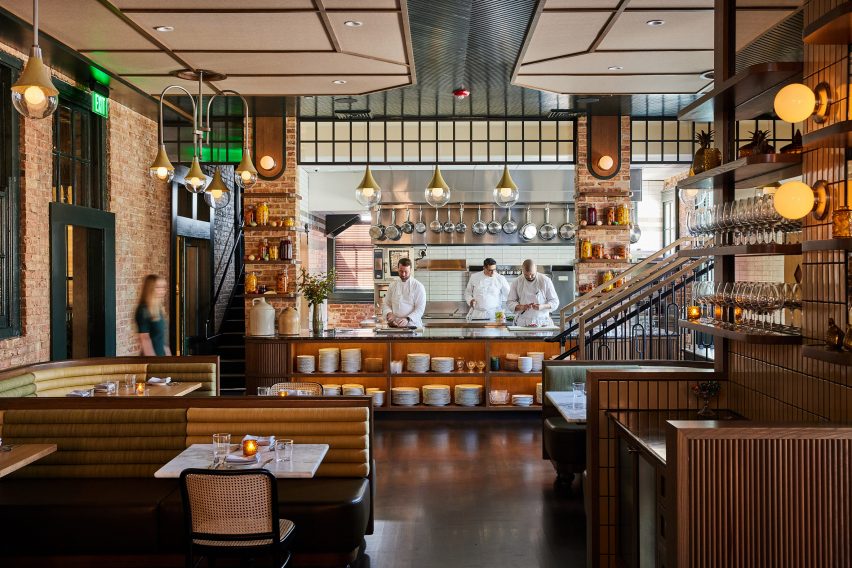 View into the open kitchen