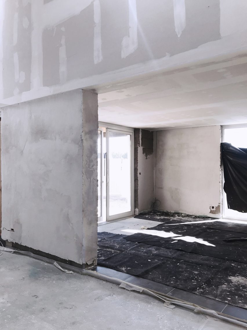 picture of the pierre chevet sports hall during consruction