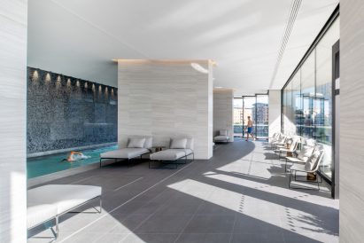 Gym with swimming pool