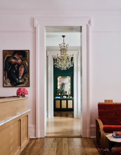 Reception and lobby area of Hotel Saint Vincent in New Orleans