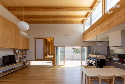 A open-plan living room and kitchen