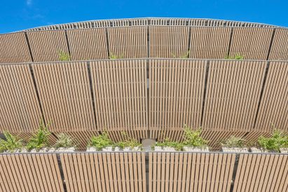 Cedar-lined roof eaves