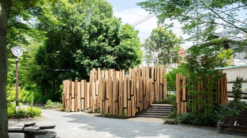 Kengo Kuma reveals cedar-clad public toilet in Tokyo