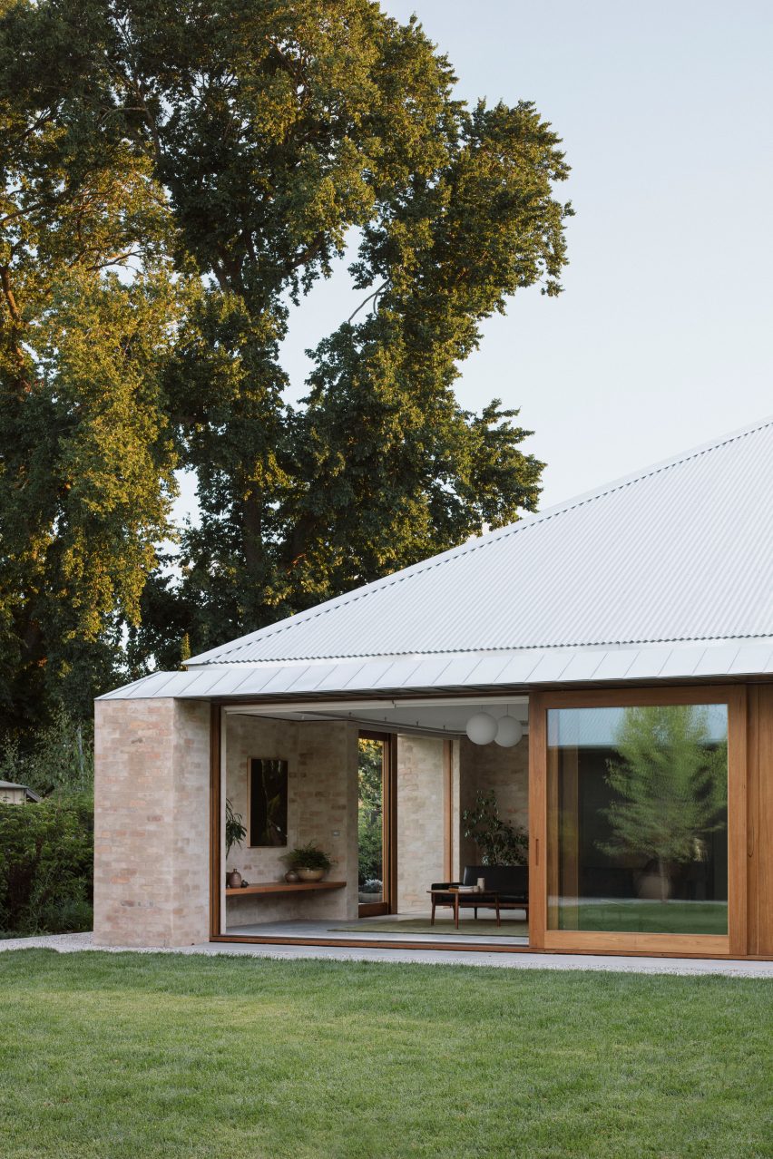 The brick exterior of Kyneton House by Edition Office