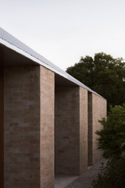 Pale recycled brick walls