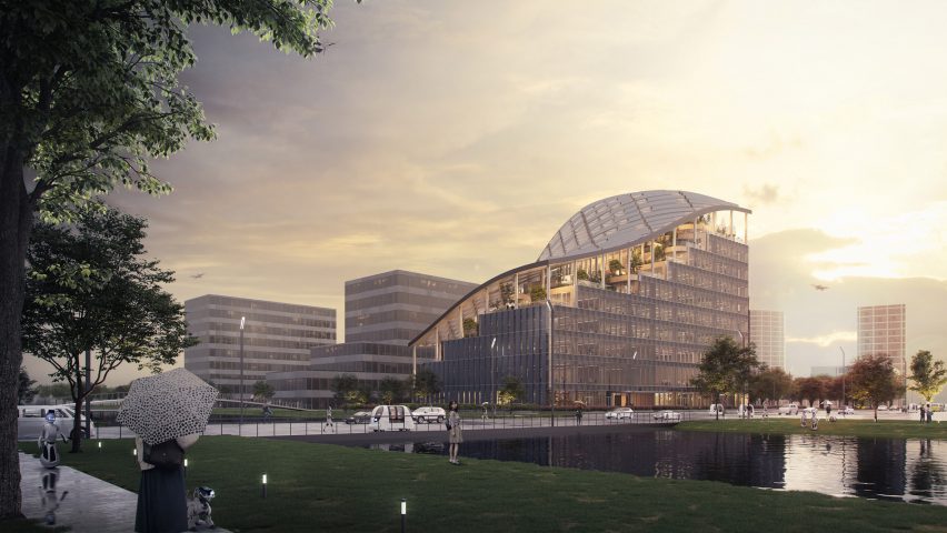Technological roof with solar panels