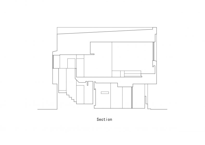 Section of Landscape House by FORM/Kouichi Kimura Architects
