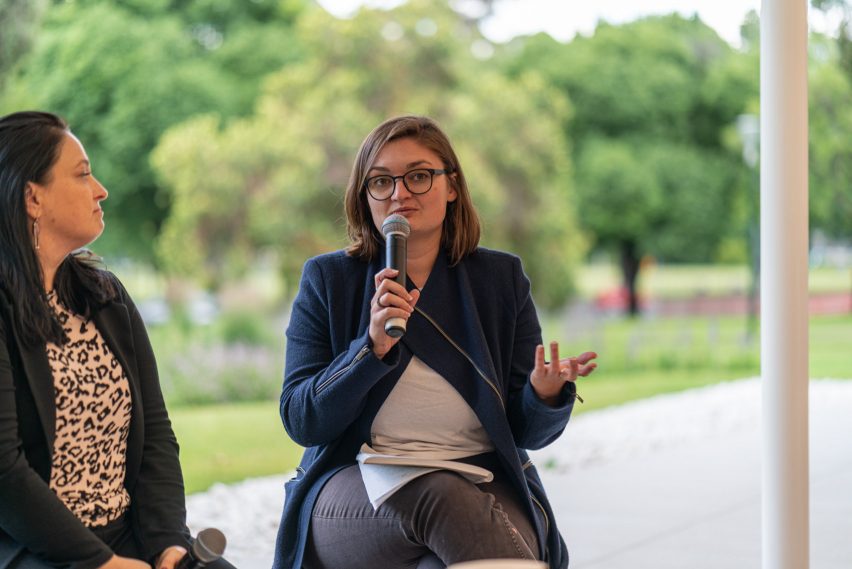 Sarah Lynn Rees speaking at BLAKitecture forum