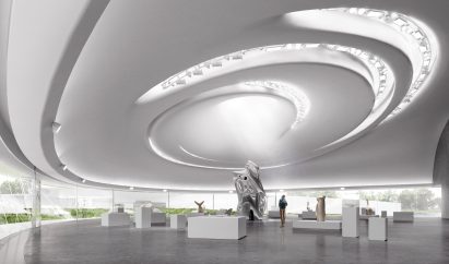 The interior of the centre is column free