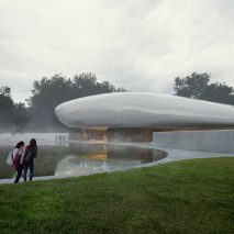 It has a white reflective exterior