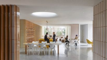 A communal kitchen at Maggie's Southampton