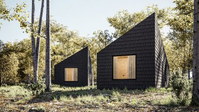 The project includes three cabins