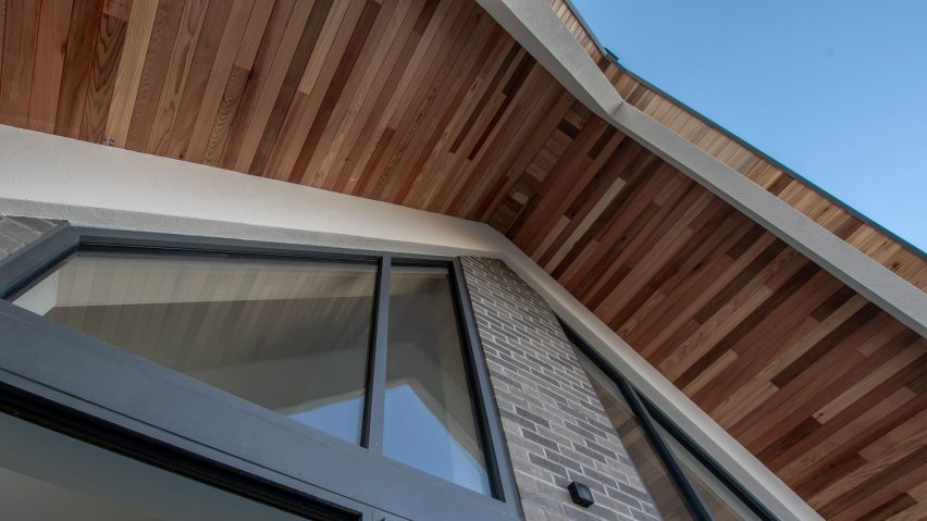 Elevation detail of house with Marshalls concrete bricks