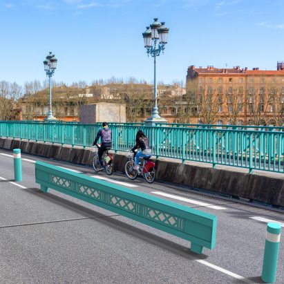 Colourful street furniture