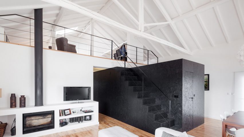 Black box volume with built in stairs
