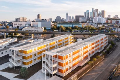The Hilda L Solis Care First Village is made of shipping containers