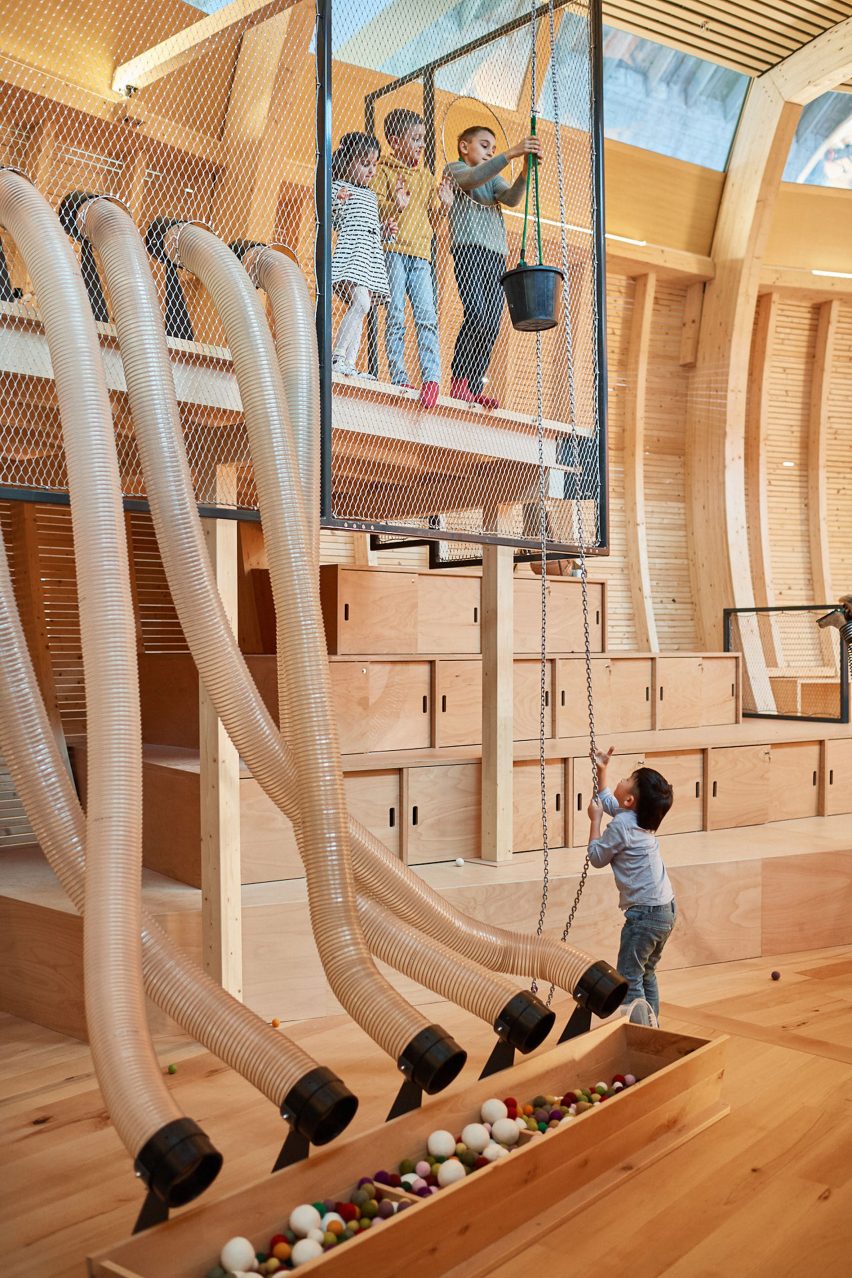 Children pictured playing