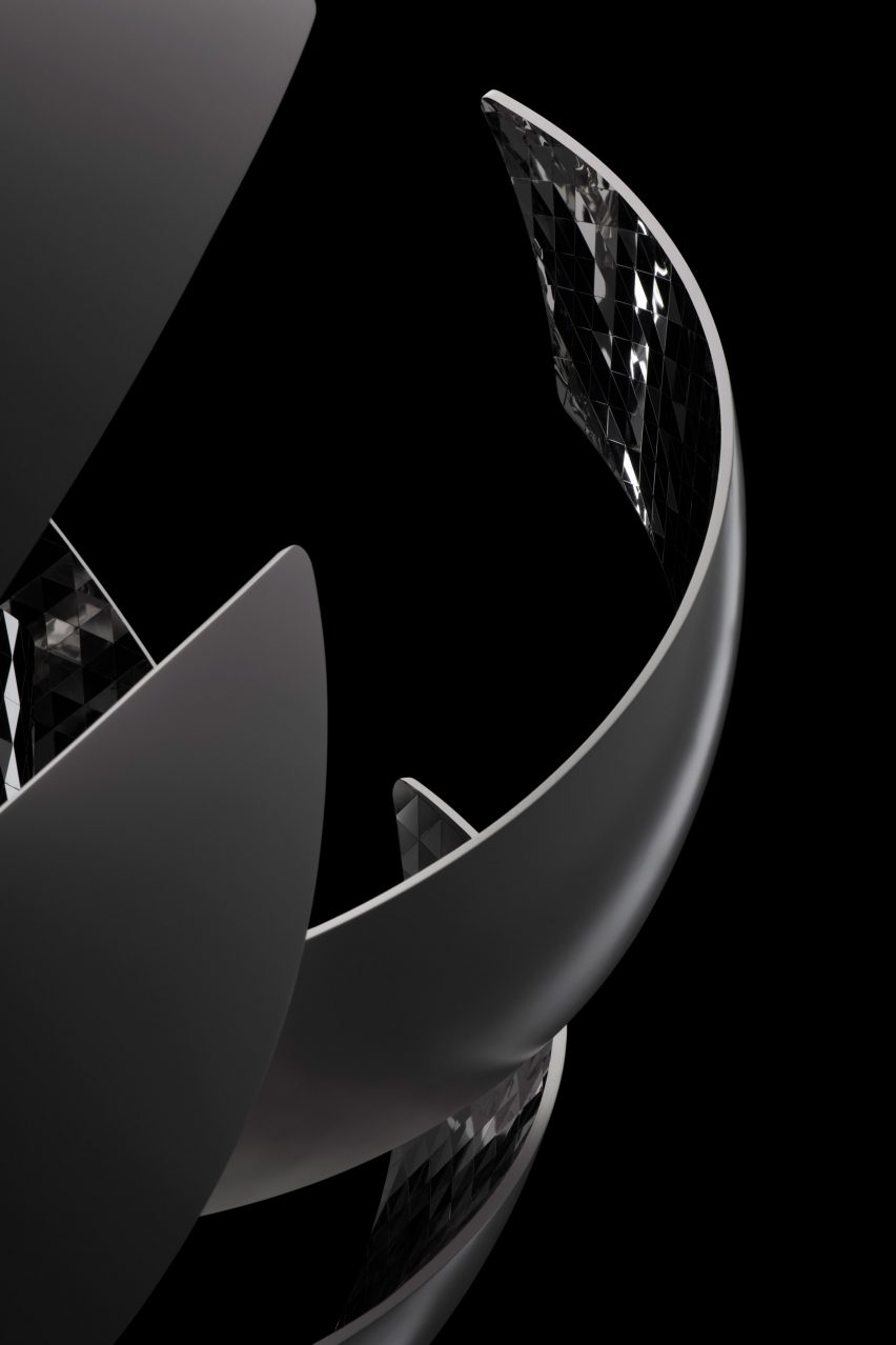 Spherical Olympic cauldron with hydrogen-powered flame by Nendo