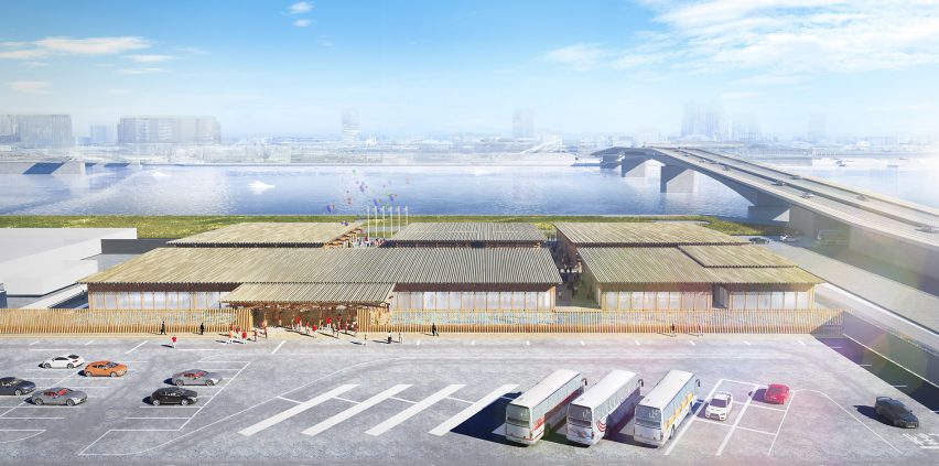 Concept image of the Olympic Village Plaza