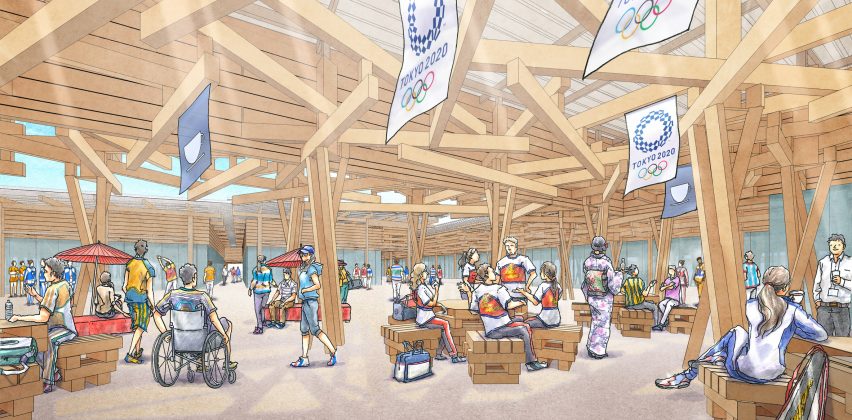 Interior concept image of the Olympic Village Plaza