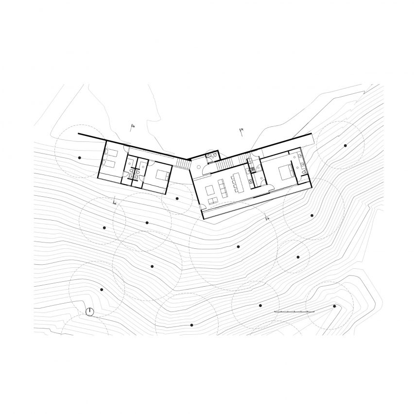 Basement plan of the home