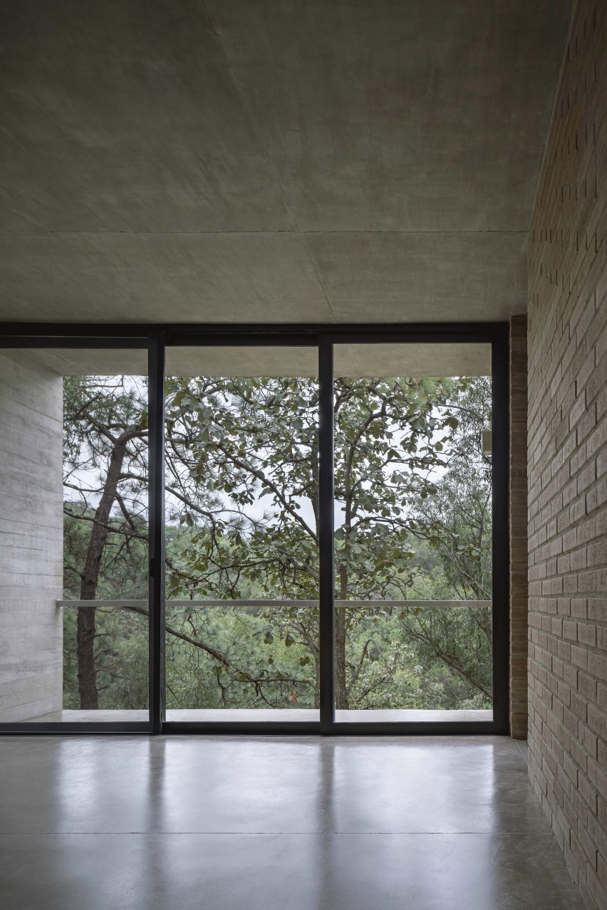Large windows were placed in the interior