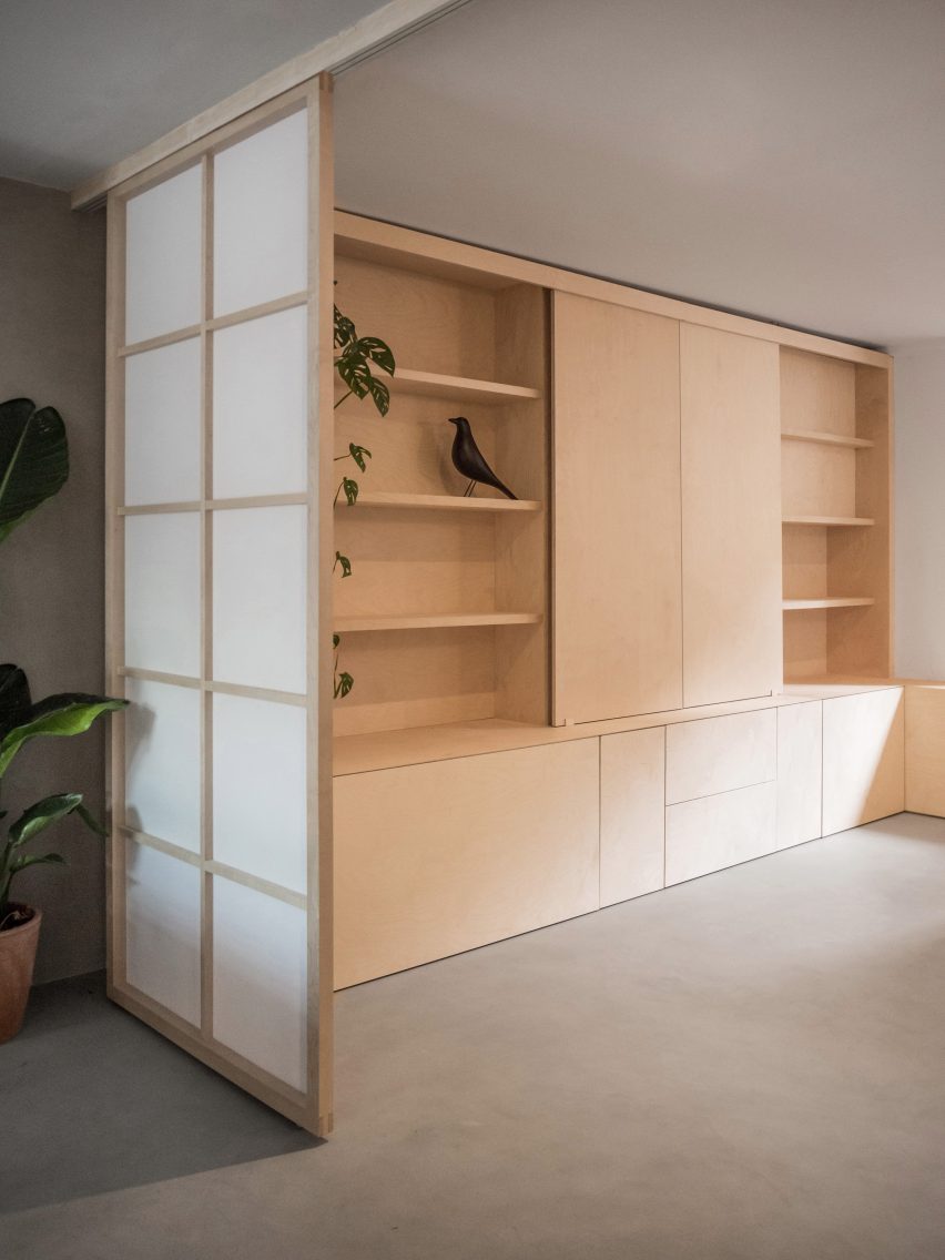 Wooden cabinetry inside Rushmore House by Yellow Cloud Studio