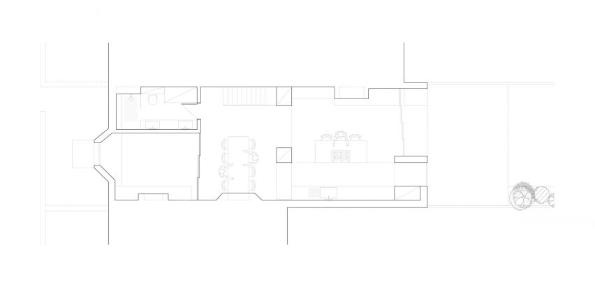 The floor plan of Rushmore House by Yellow Cloud Studio