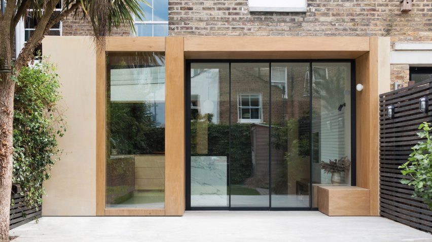 A wooden extension to a London terraced house