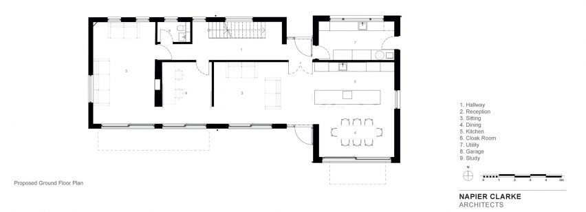 Ground floor plan of Samarkand by Napier Clarke Architects