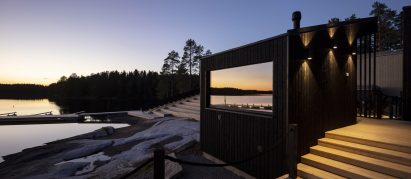 A black timber wellness centre