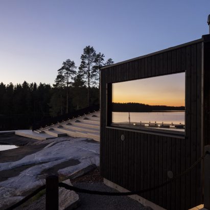 A black timber wellness centre