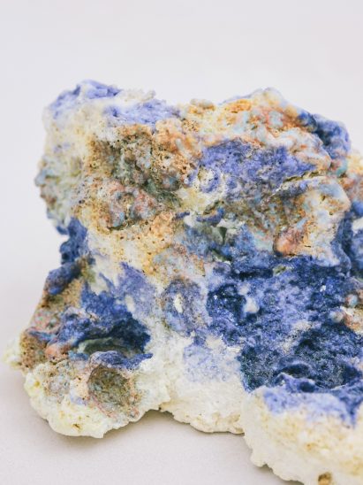 Blue ceramic made from shells