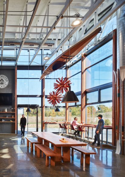 Moss included a tasting room in the project