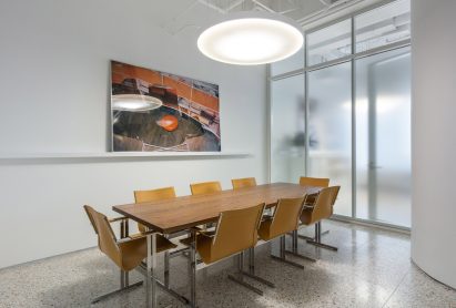 Meeting room inside the John Hancock Center