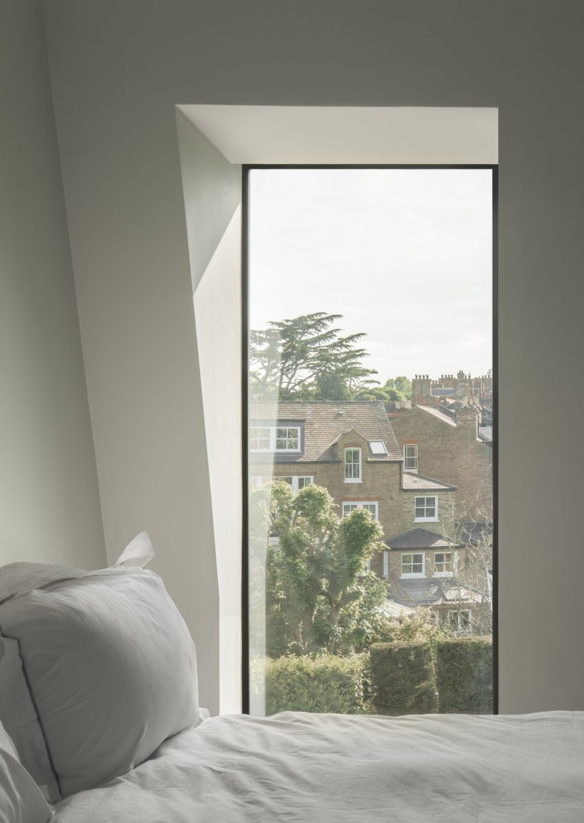 Bedroom window, T-House by Will Gamble Architects