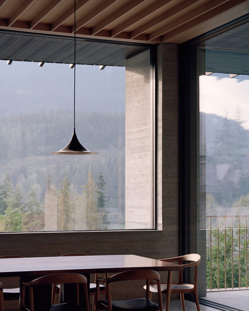 Dining table, The Rock house in Whistler by Gort Scott