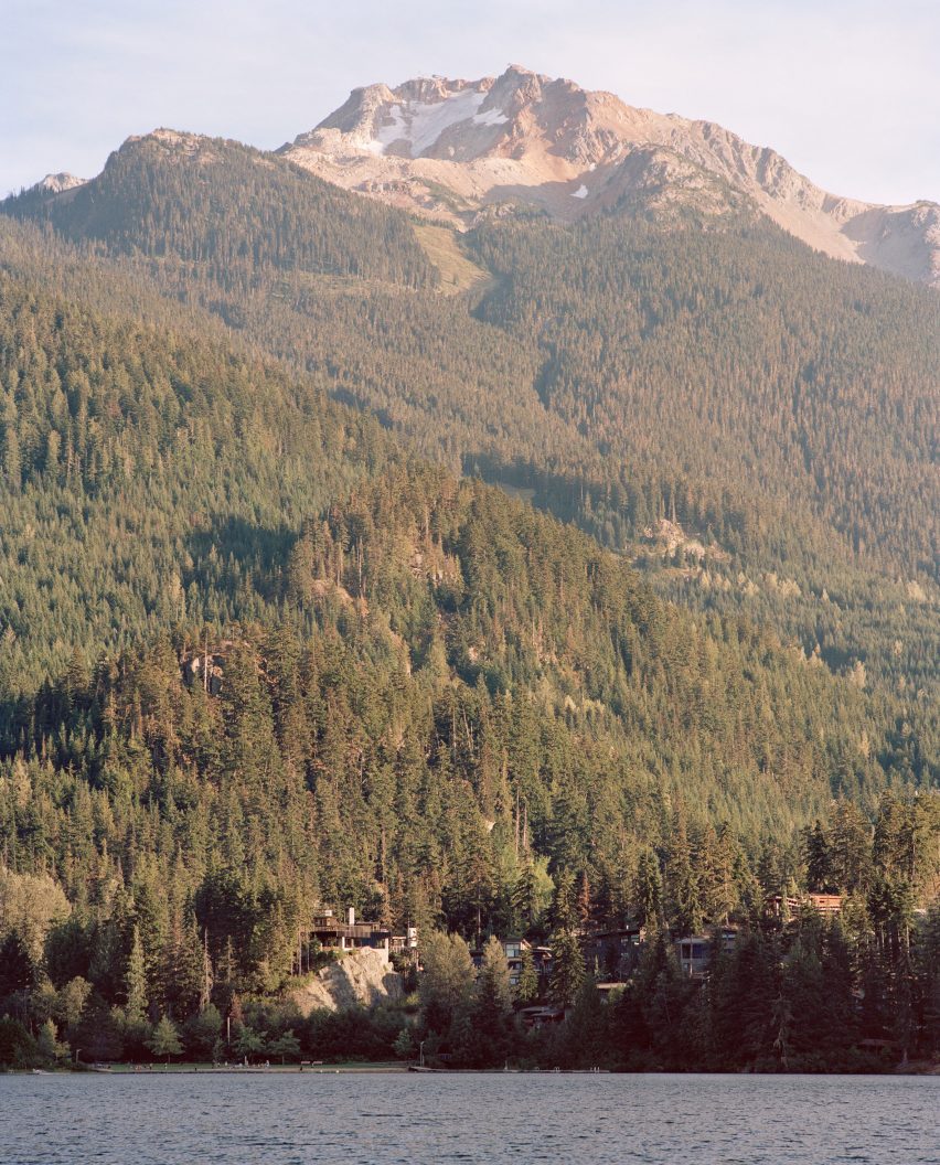 Mountain and lake landscape, The Rock house in Whistler by Gort Scott