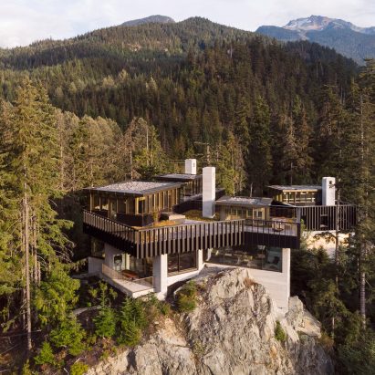 Aerial view, The Rock house in Whistler by Gort Scott
