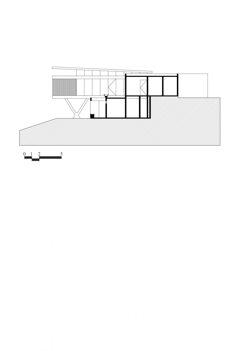 Section of TKN House OTP Arquitetura