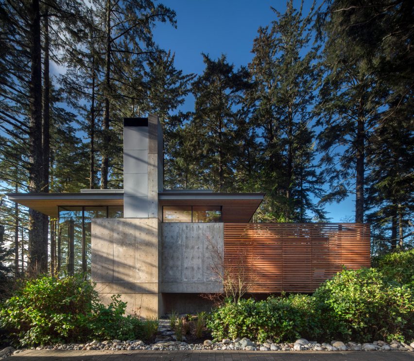 Side view of the forest home