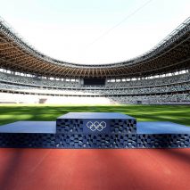 3d-printed Podium in a sports stadium