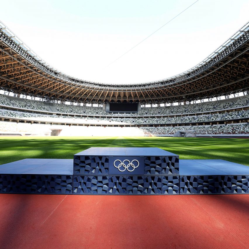 3d-printed Podium in a sports stadium