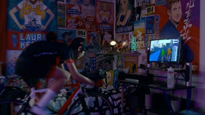 Laura and Jason Kenny features in cycling posters in the bedroom scene in BBC trailer for Tokyo 2020 Olympics produced by Factory Fifteen and Nexus Studios