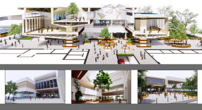 The architecture of the Central Kingston Library features in the projects